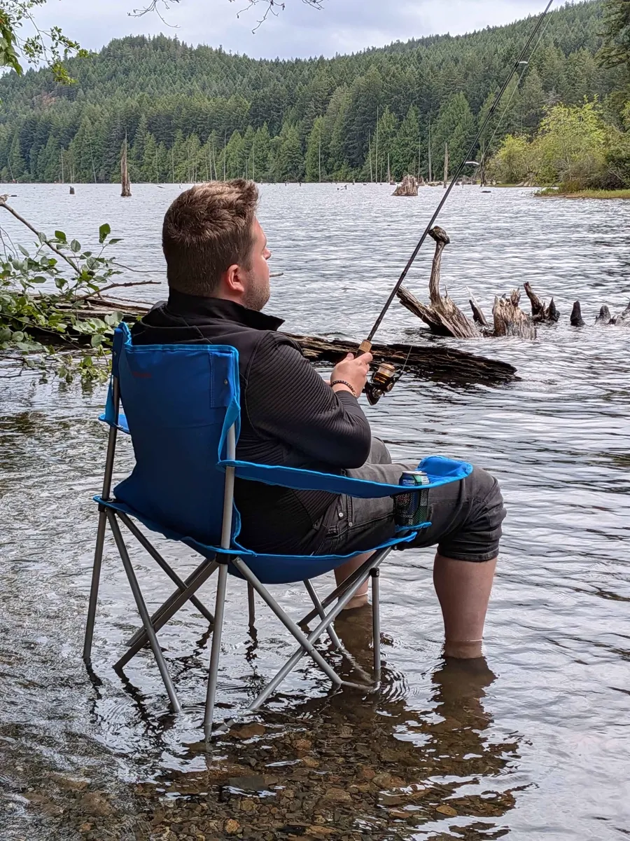 Brian fishing at a lake